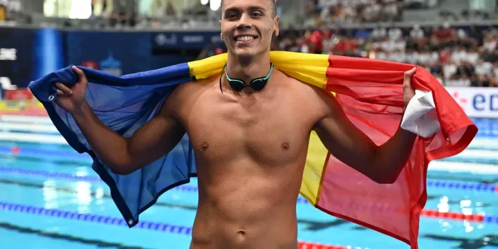 David Popovici, dublu campion european la înot, la Paris